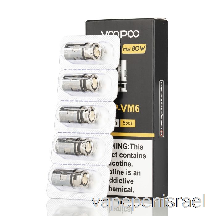 סלילי החלפת Vape Israel Voopoo Pnp חד פעמי 0.15ohm סלילי רשת Pnp-vm6